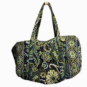 Vera Bradley Duffel RHYTHM & BLUES Travel Large Overnight Carry On Shoulder